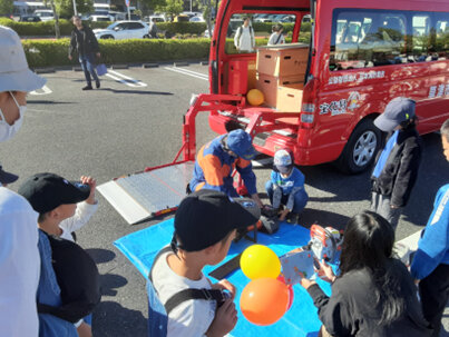 消防団員の活動写真