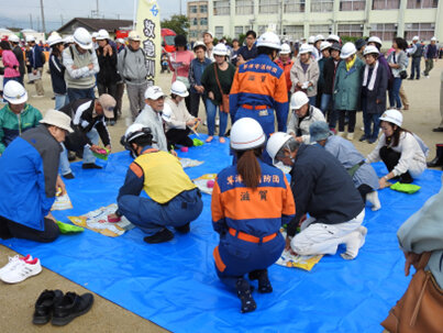 消防団員の活動写真